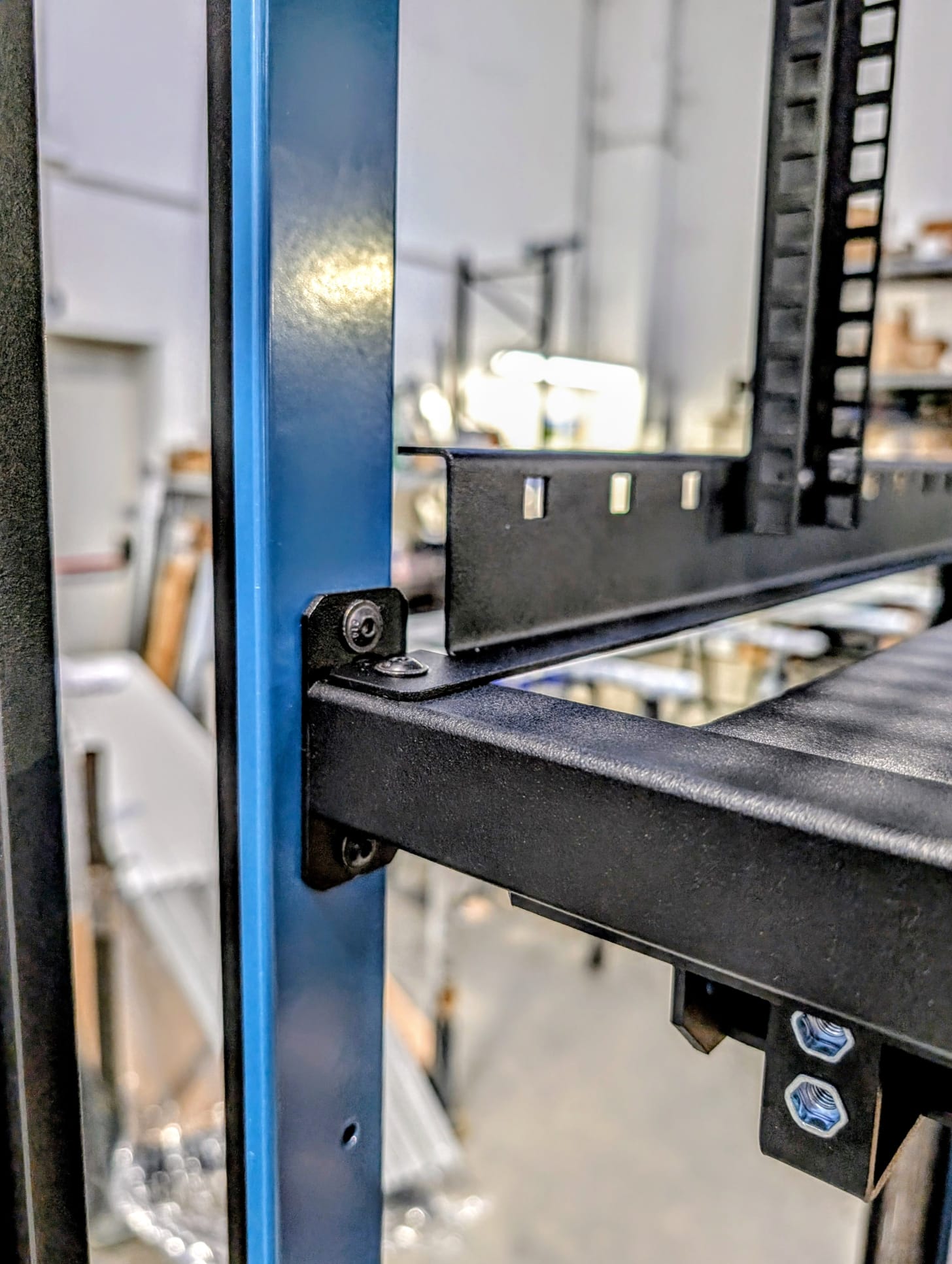 Premium black powder-coated frame construction
