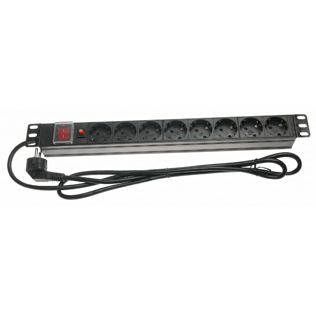 19" 1U Eight-Port PDU
